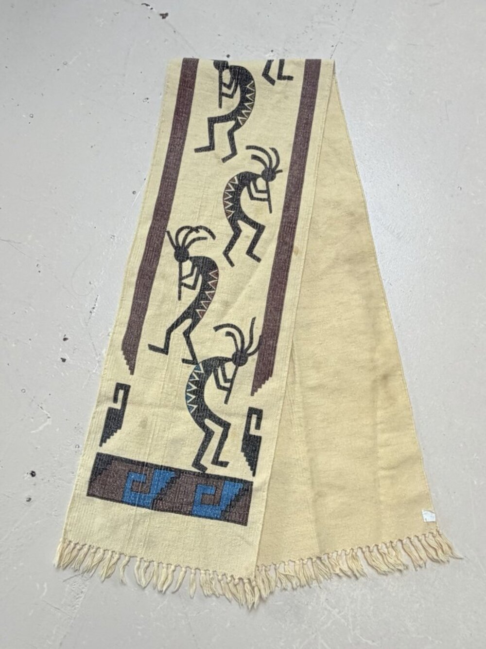 Kokopelli Flute Dancer Table Runner Wall Hanging Southwest Boho Decor Party